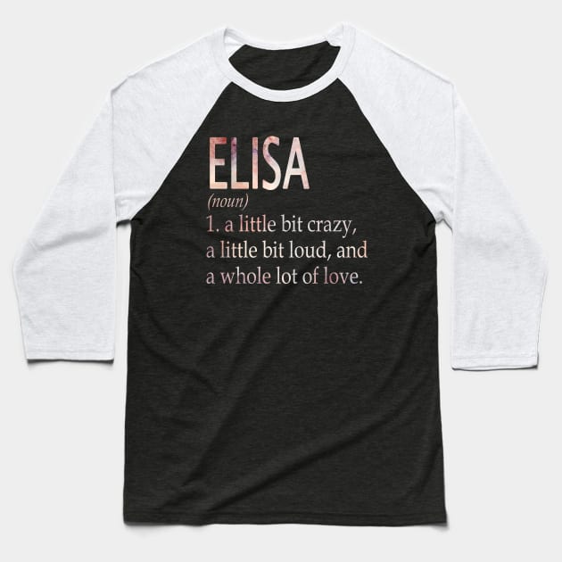 Elisa Girl Name Definition Baseball T-Shirt by ThanhNga